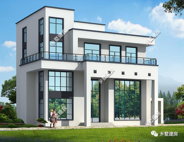 這樣的自建房別墅夠豪氣嗎，占地面積小，但是住房總面積會(huì)大很多。