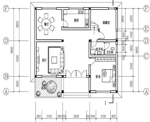 占地平米小的 12×10米農(nóng)村簡單二層房屋設(shè)計(jì)圖，簡約中帶有穩(wěn)重大氣。
