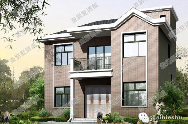 占地平米小的 12×10米農(nóng)村簡單二層房屋設(shè)計(jì)圖，簡約中帶有穩(wěn)重大氣。