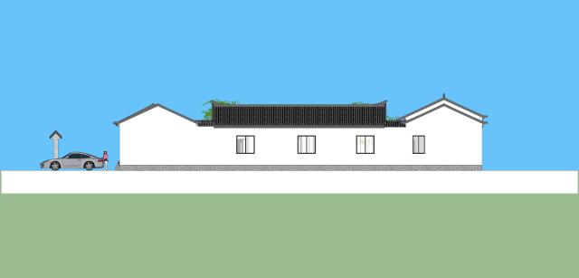 新型四合院設(shè)計(jì)圖，占地800平米，到處透著古香古色，陽光照進(jìn)走廊讓四合院冬暖夏涼住著非常舒服。