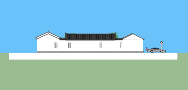 新型四合院設(shè)計(jì)圖，占地800平米，到處透著古香古色，陽光照進(jìn)走廊讓四合院冬暖夏涼住著非常舒服。