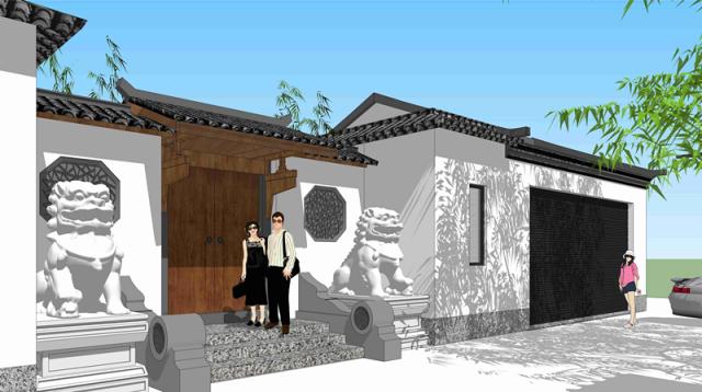 新型四合院設(shè)計(jì)圖，占地800平米，到處透著古香古色，陽光照進(jìn)走廊讓四合院冬暖夏涼住著非常舒服。