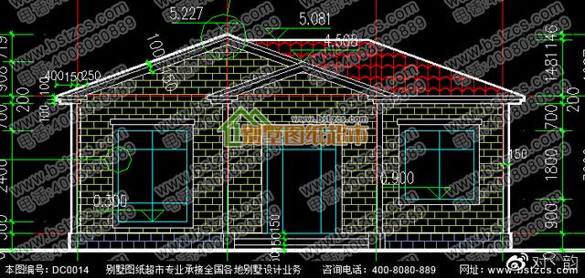 本款圖紙為一層鄉(xiāng)村小別墅設(shè)計(jì)圖，看是否是您需要的！