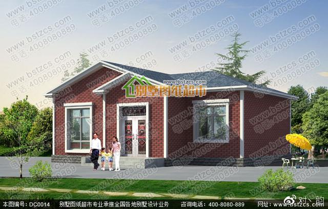 本款圖紙為一層鄉(xiāng)村小別墅設(shè)計(jì)圖，看是否是您需要的！