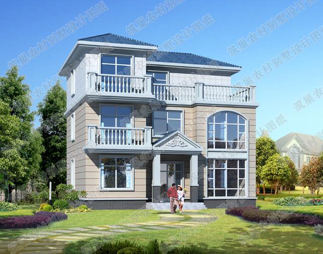 三層別墅全套設(shè)計(jì)圖，簡潔大氣的外觀設(shè)計(jì)充分考慮了現(xiàn)代人的生活習(xí)慣！