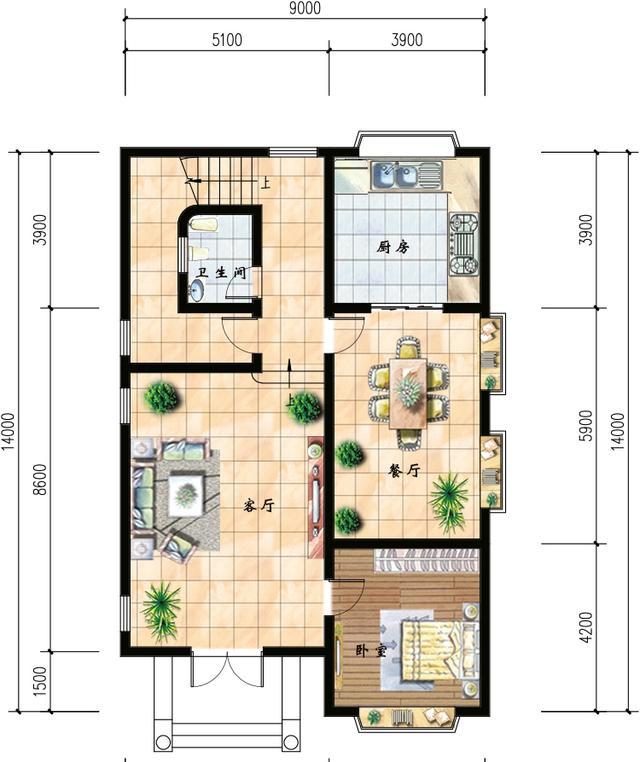 小型別墅設(shè)計(jì)圖，主體造價23萬左右，寬敞大氣是您不二之選！