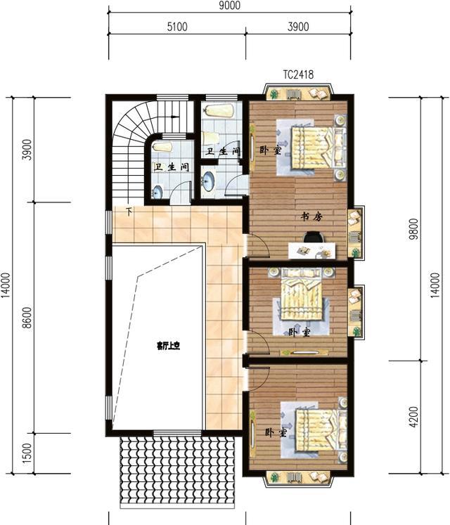 小型別墅設(shè)計(jì)圖，主體造價23萬左右，寬敞大氣是您不二之選！