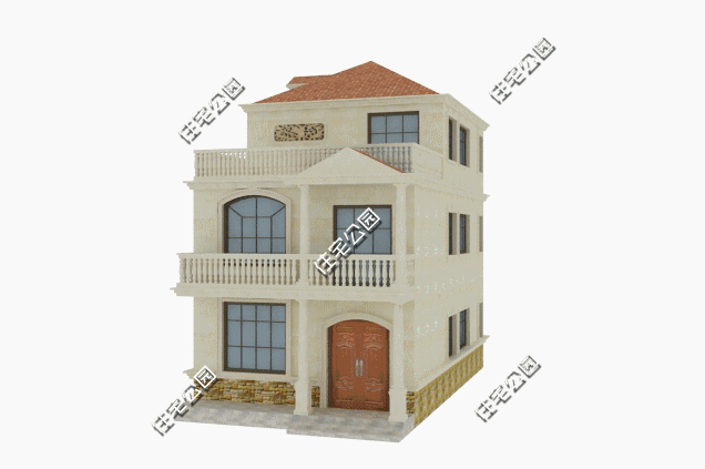 88平簡歐別墅設(shè)計效果圖，各個功能一應(yīng)俱全