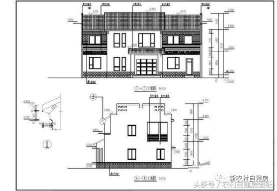 占地18×11米簡樸二層別墅設(shè)計圖，帶院子，大有采菊東籬下，悠然見南山的閑適愜意