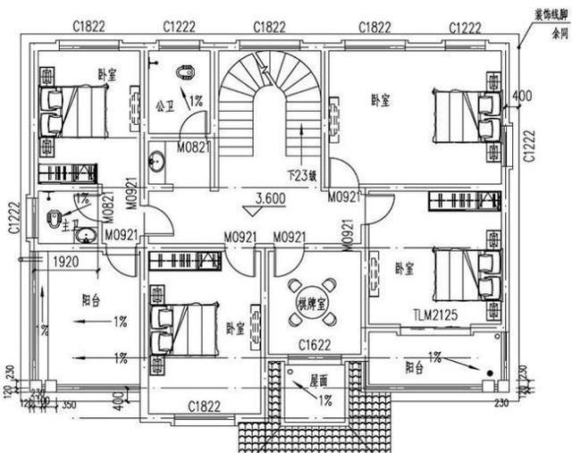 2款歐式二層農(nóng)村別墅戶型設計施工效果圖，簡單易建，美觀時尚