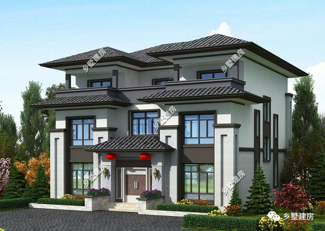 古色古香的三層中式別墅設(shè)計圖，農(nóng)村自建房的最佳選擇！