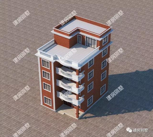 兩款高層別墅設(shè)計(jì)圖，外墻都用紅面磚，美觀又喜慶，為你帶來(lái)好福氣