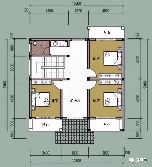 4套小面積二層農(nóng)村別墅設(shè)計(jì)圖，造價(jià)經(jīng)濟(jì)，適合普通家庭建造