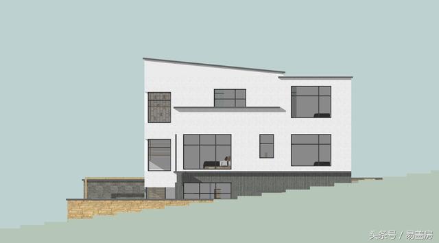 四層豪華現(xiàn)代別墅設(shè)計圖，框架結(jié)構(gòu)，主體造價65萬左右
