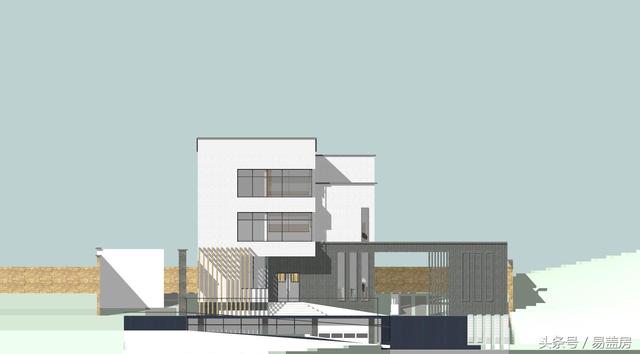 四層豪華現(xiàn)代別墅設(shè)計圖，框架結(jié)構(gòu)，主體造價65萬左右