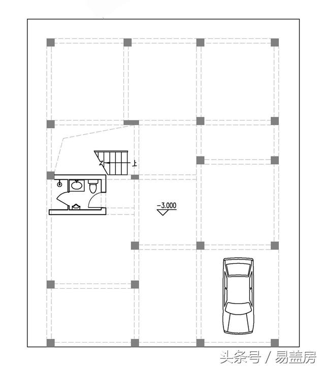 四層豪華現(xiàn)代別墅設(shè)計圖，框架結(jié)構(gòu)，主體造價65萬左右