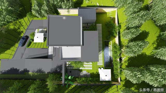 四層豪華現(xiàn)代別墅設(shè)計圖，框架結(jié)構(gòu)，主體造價65萬左右