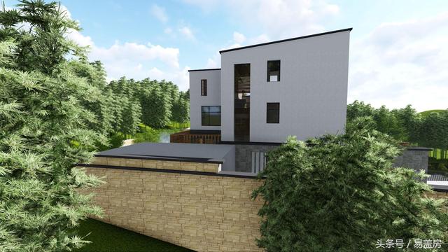 四層豪華現(xiàn)代別墅設(shè)計圖，框架結(jié)構(gòu)，主體造價65萬左右