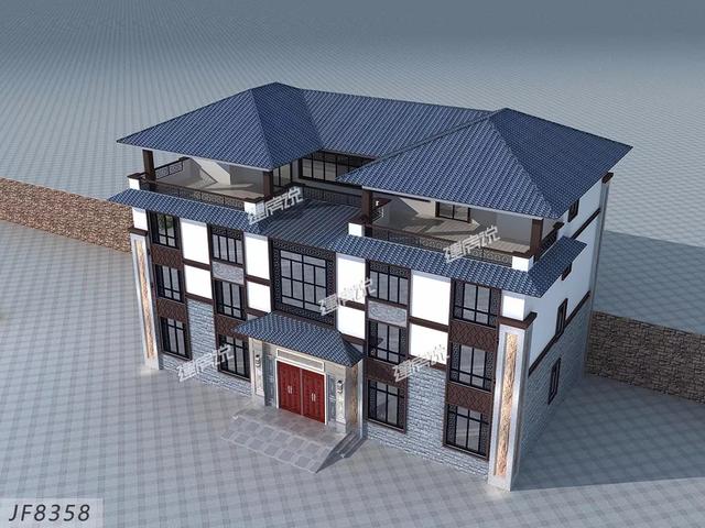 占地三百多平方米的新中式別墅設(shè)計圖，如此氣派的房子必定會提高生活品質(zhì)