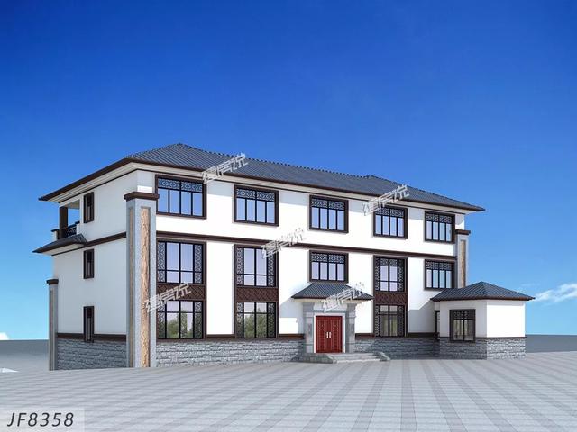 占地三百多平方米的新中式別墅設(shè)計圖，如此氣派的房子必定會提高生活品質(zhì)