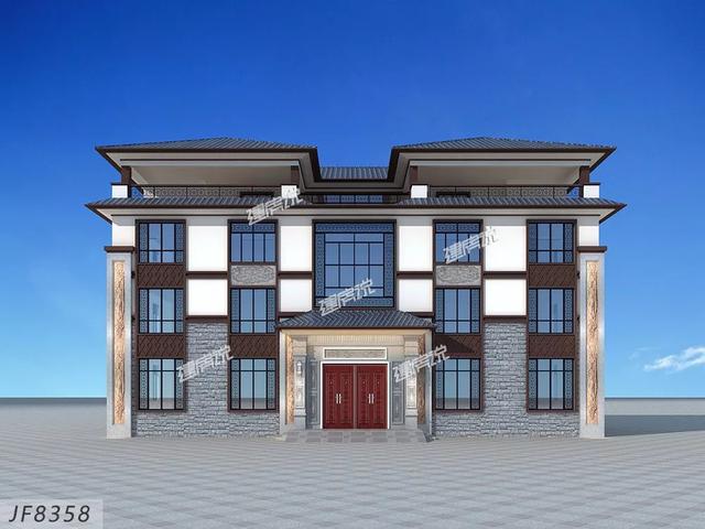 占地三百多平方米的新中式別墅設(shè)計圖，如此氣派的房子必定會提高生活品質(zhì)