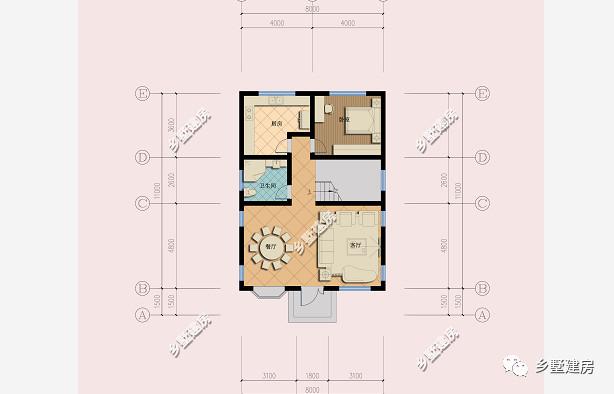 這棟平屋頂簡約田園風(fēng)別墅設(shè)計圖，多臥室，多套房，還帶大院子
