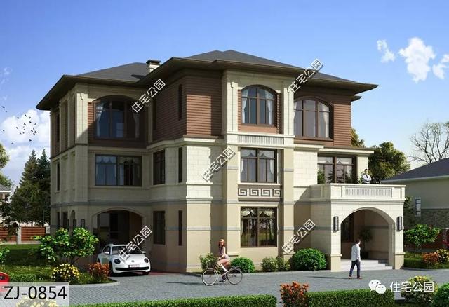 建農村奢華復古別墅，享高品質生活，這款復古別墅設計圖送給大家