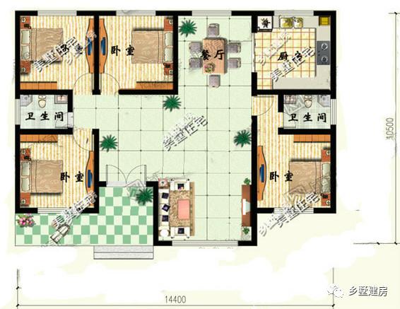 來看看這四款一層別墅設(shè)計圖，可以建給父母當養(yǎng)老房