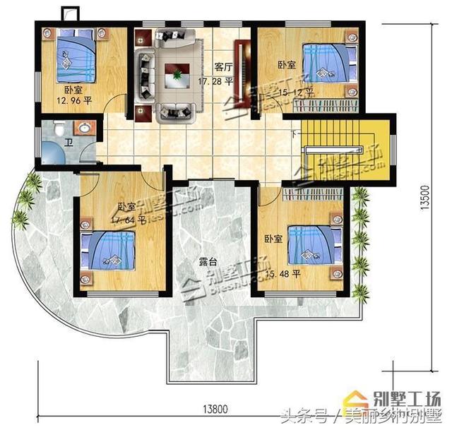 農(nóng)村二層別墅設(shè)計圖，22萬就能建，鄰居見了可羨慕了