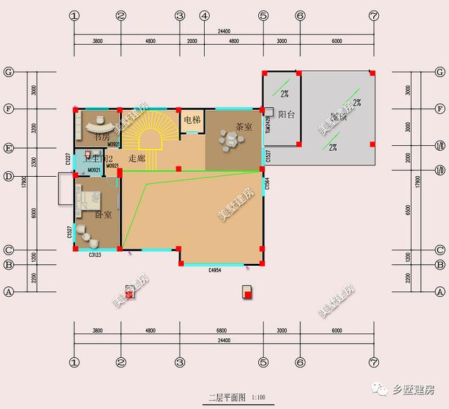 四層農(nóng)村自建別墅設(shè)計圖，外觀造型簡約大氣，外觀造型覺得令你贊嘆不覺。