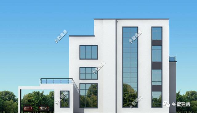 四層農(nóng)村自建別墅設(shè)計圖，外觀造型簡約大氣，外觀造型覺得令你贊嘆不覺。