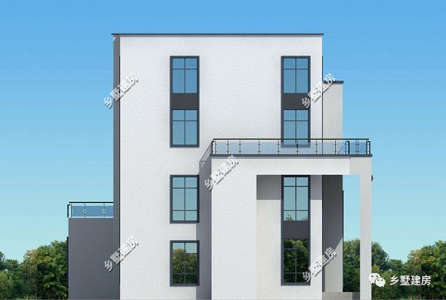 四層農(nóng)村自建別墅設(shè)計圖，外觀造型簡約大氣，外觀造型覺得令你贊嘆不覺。