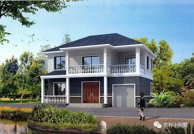 12.6x10米實用簡單二層農(nóng)村住宅設(shè)計圖，帶車庫