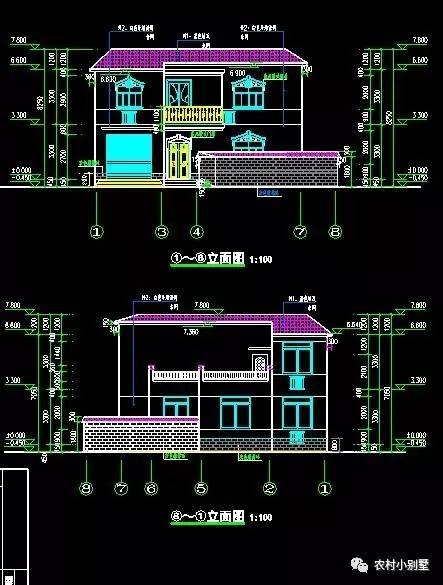12.4x12米二層新農(nóng)村住宅設(shè)計(jì)圖，屋頂帶太陽(yáng)能板