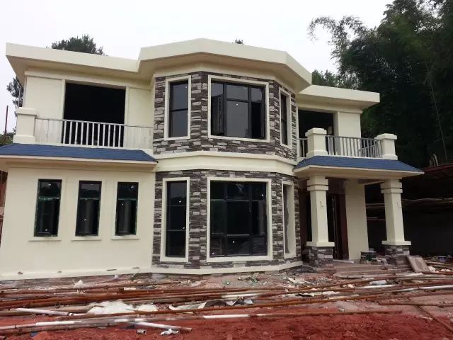 12.3x9米二層小別墅設(shè)計(jì)圖，附多張建好的實(shí)拍圖，爆款