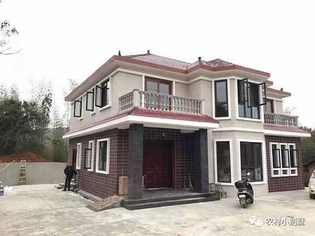 12.3x9米二層小別墅設(shè)計(jì)圖，附多張建好的實(shí)拍圖，爆款