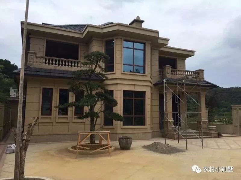 12.3x9米二層小別墅設(shè)計(jì)圖，附多張建好的實(shí)拍圖，爆款