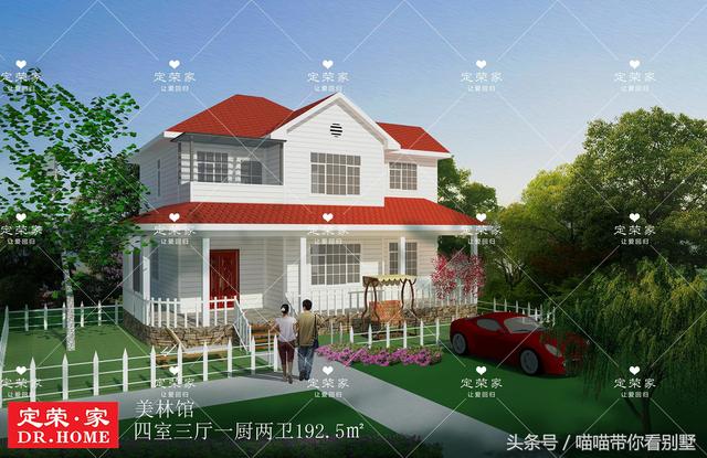 占地100平的二層別墅設計圖，房間多不說還省地，好看又實用。