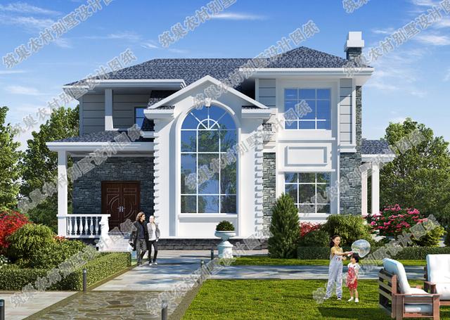 15×11米二層農(nóng)村小別墅設計圖，外觀造型明麗獨特，主體造價28萬。