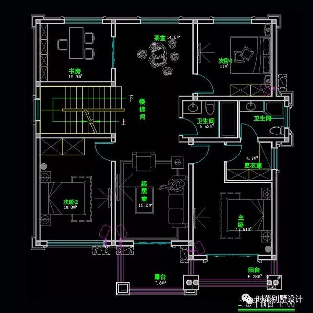 12X12米三層歐式別墅設(shè)計(jì)圖，帶大露臺(tái)，外形美觀漂亮，很適合在農(nóng)村建。