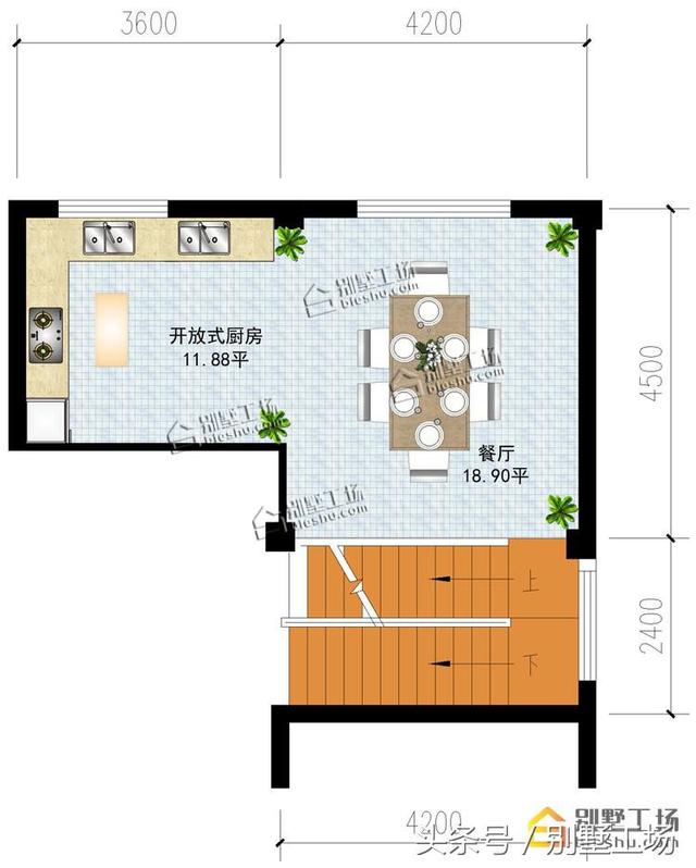 三層半農(nóng)村別墅設(shè)計(jì)圖，占地144.67㎡，帶夾層設(shè)計(jì)，漂亮實(shí)用，造價(jià)36萬(wàn)~45萬(wàn)左右。