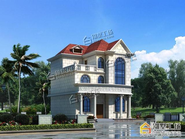 三層半農(nóng)村別墅設(shè)計(jì)圖，占地144.67㎡，帶夾層設(shè)計(jì)，漂亮實(shí)用，造價(jià)36萬(wàn)~45萬(wàn)左右。