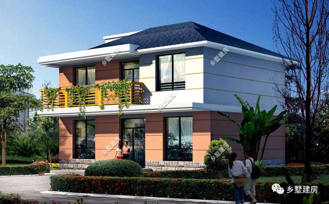 兩棟二層別墅設(shè)計圖，都是簡約風格，二十萬以內(nèi)的別墅！