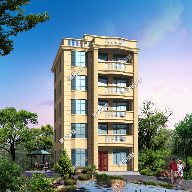 9.6x11.2五層別墅設(shè)計(jì)圖，小房身，豪華大氣！