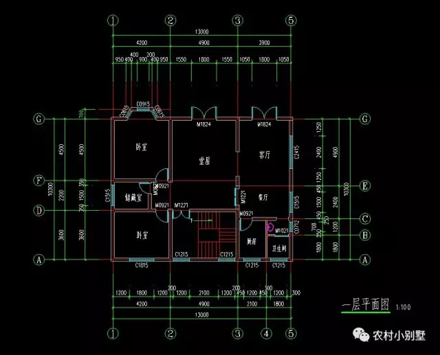 13x10二層帶地下室小別墅設(shè)計(jì)圖，外觀時(shí)尚