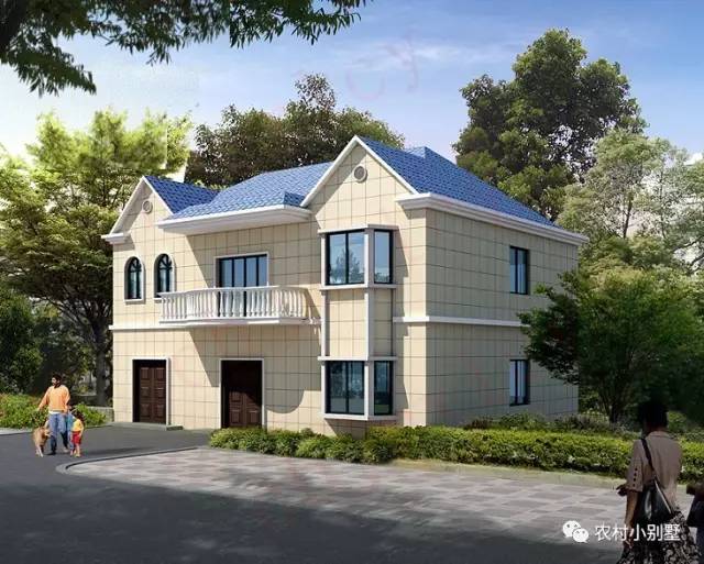 13x10二層帶地下室小別墅設(shè)計(jì)圖，外觀時(shí)尚