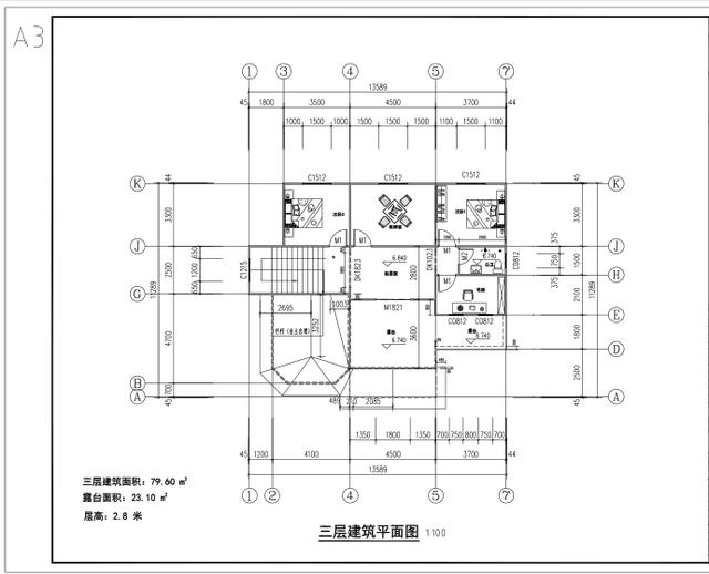 四棟三層別墅設(shè)計圖，簡單實(shí)用，戶型溫馨，適合農(nóng)村建設(shè)。
