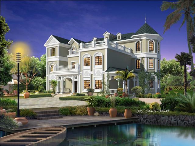 四棟三層別墅設(shè)計圖，簡單實(shí)用，戶型溫馨，適合農(nóng)村建設(shè)。