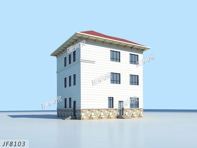 占地120平的三層別墅設(shè)計圖，簡單實用，我很喜歡這一款。