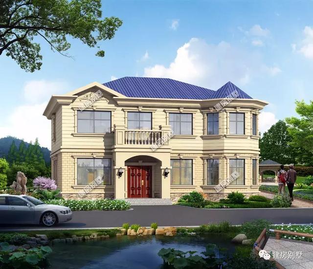 14.5×12.5米農(nóng)村二層自建房，既美觀又實用，帶旋轉(zhuǎn)樓梯，建房必選的一款。